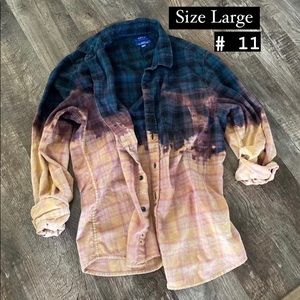 Custom Green Bleached Flannel